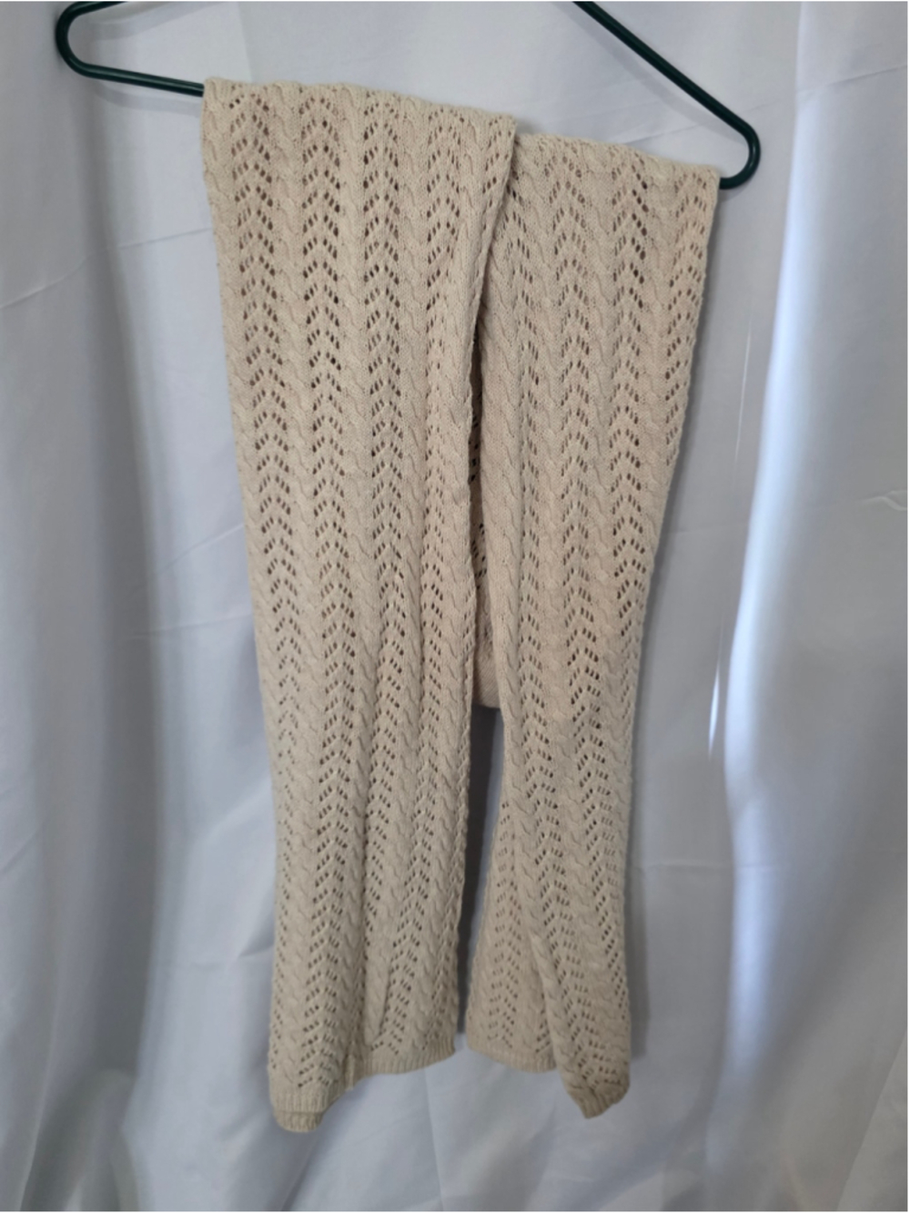 Women's Lulus Knit Flare Pants Size S Beige cottagecore comfy chic fall coverup - Picture 7 of 8
